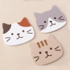 "2024PVC Light luxury cat-shaped cute coasters, anti-slip coasters, bowl MATS, teacup MATS, heat-insulating coasters. Application Scenario